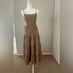 Neutral Camel Maxi Dress